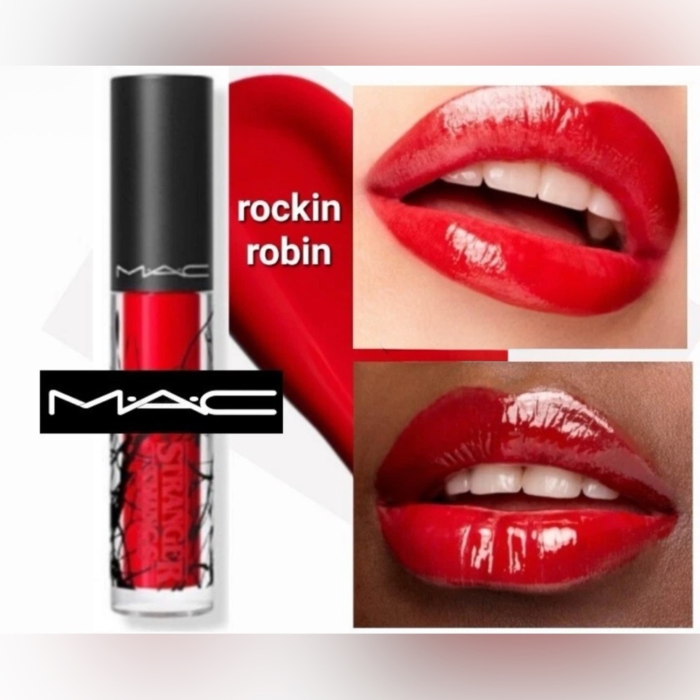 MAC X STRANGER THINGS ROCKIN ROBIN LIPGLASS. LIMITED EDITION. NEW IN BOX.